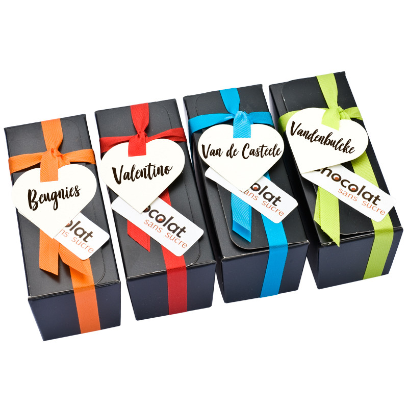 Ensemble de dégustation - 4 Ballotins chocolat sans sucre belge Ensemble de dégustation - 4 Ballotins chocolat sans sucre belge