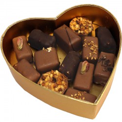 Coffret Coeur chocolat au lait et noir