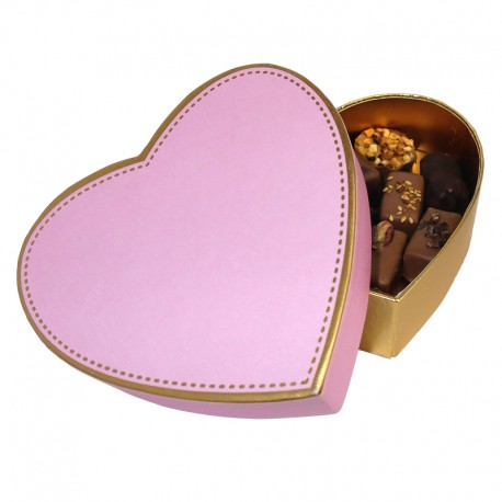 Coffret Coeur chocolat au lait et noir Coffret Coeur chocolat au lait et noir