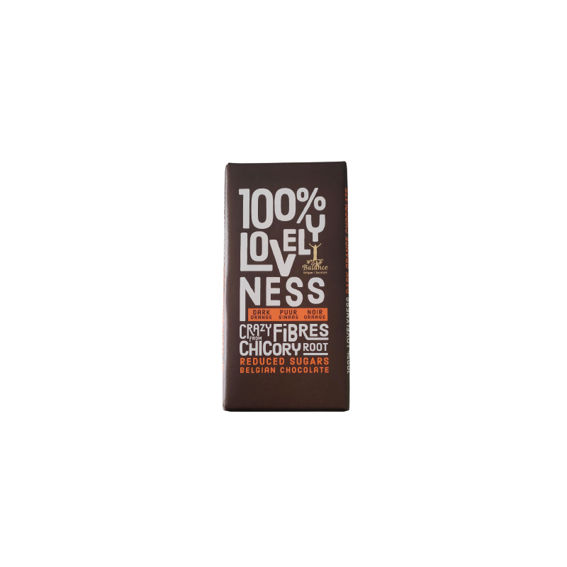 Tablette chocolat noir à l'orange, racines de chicorée - Balance - 85g