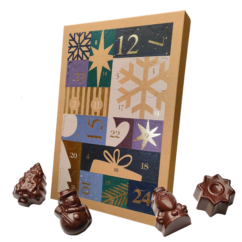 Calendrier de l'Avent - Sujets pralinés de Noël Calendrier de l'Avent - Sujets pralinés de Noël