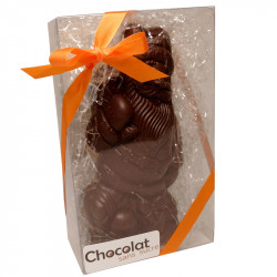 Père Noël en chocolat au lait sans sucre ajouté - coffret