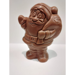 Sujet Père Noël en chocolat au lait sans sucre ajouté - Moulage de Noël