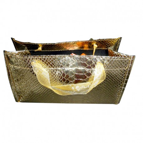 Sac à main Croco doré et son ballotin Sac à main Croco doré et son ballotin